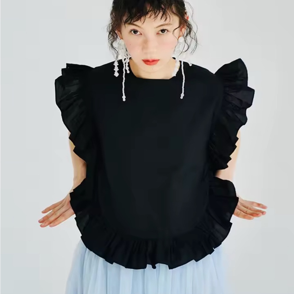 IMAKOKONI RUFFLE SMOCK TOP 〰️